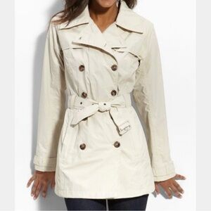 North Face Maya Cream Trench coat, size Medium
